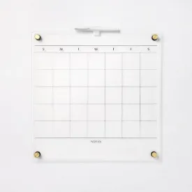 16"x16" This Month Acrylic Dry Erase Calendar Clear - Threshold