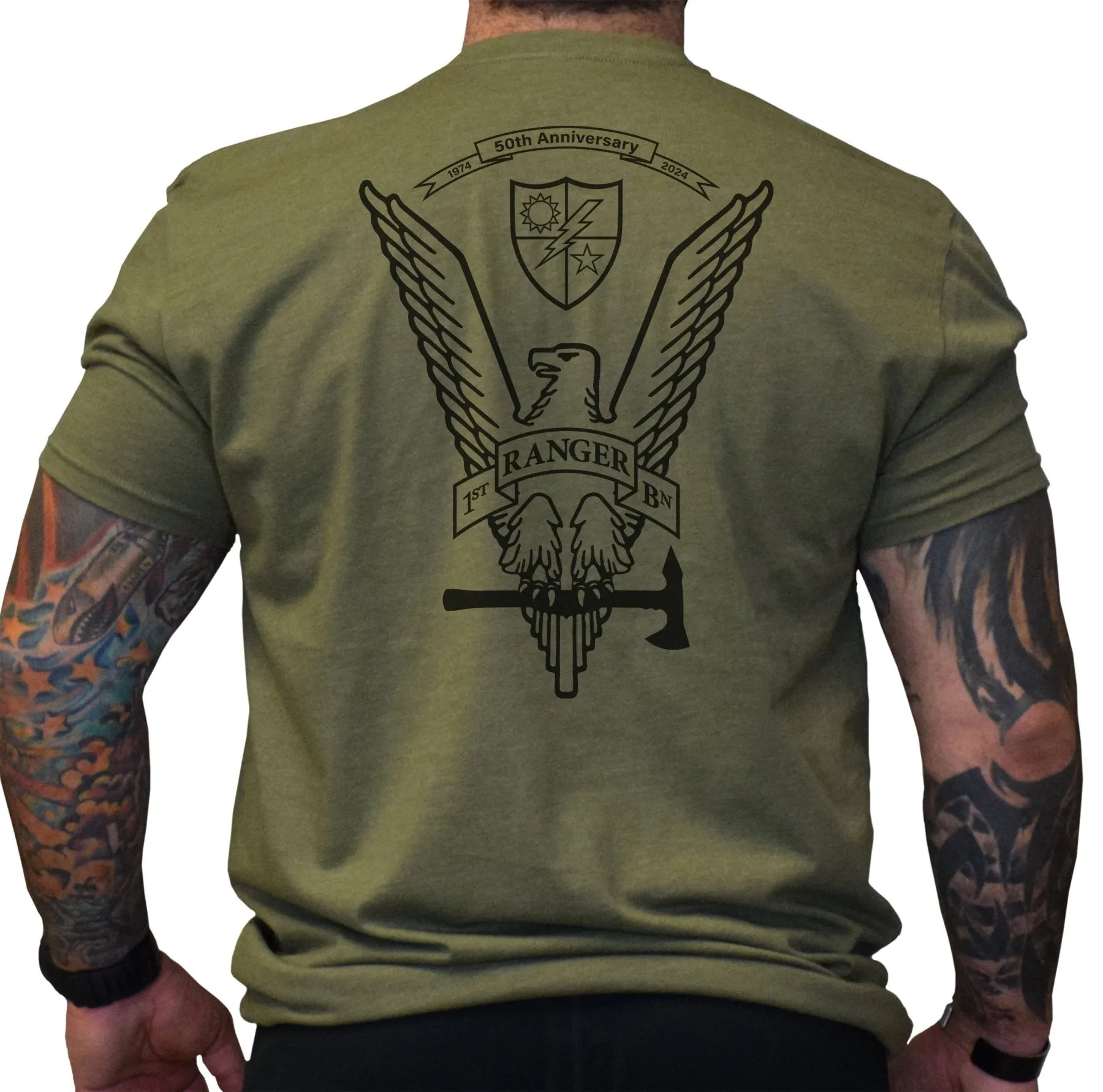 1st Batt 50th Anniversary Tomahawk Eagle Shirt