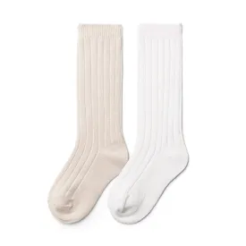 2 Pack Knee High Socks - White/Neutral