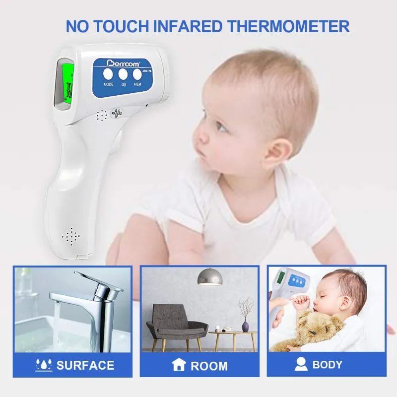 3 in 1 Medical Grade Non-Contact Infrared Forehead Thermometer