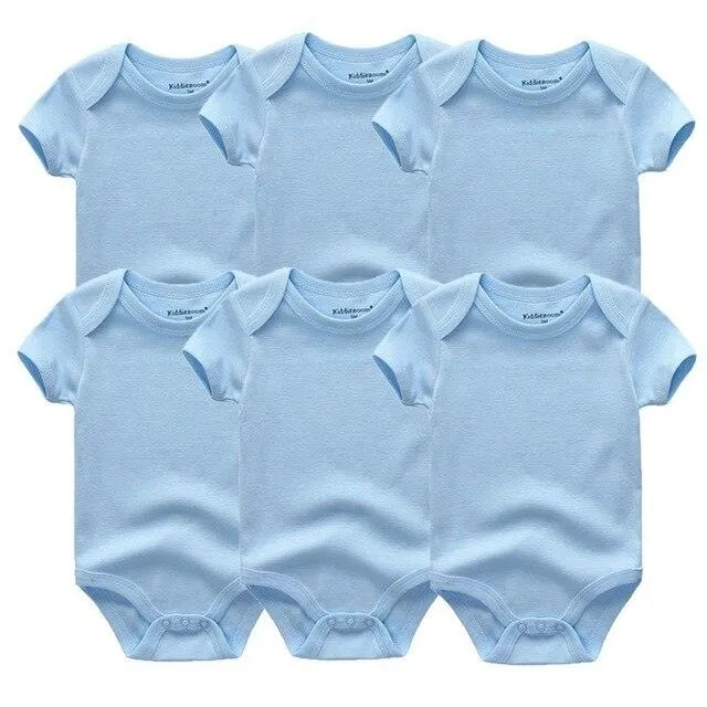 6pcs/lot Baby Bodysuit Fashion body Suits Short Sleeve Newborn Infant Jumpsuit Cartoon kids baby girl clothes