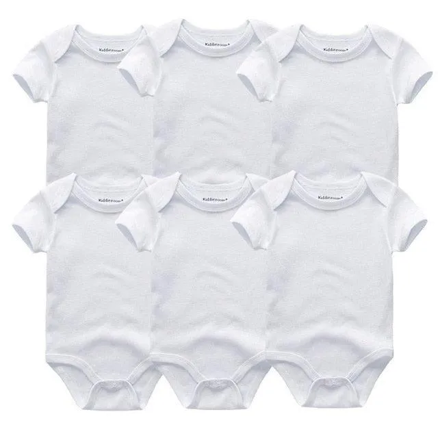 6pcs/lot Baby Bodysuit Fashion body Suits Short Sleeve Newborn Infant Jumpsuit Cartoon kids baby girl clothes