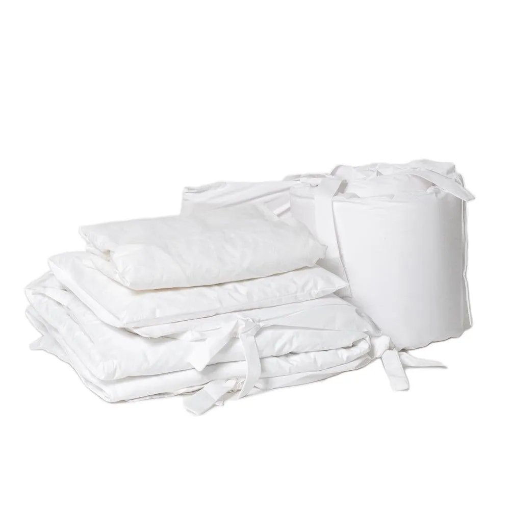 7 Piece Cot Bedding Set - White