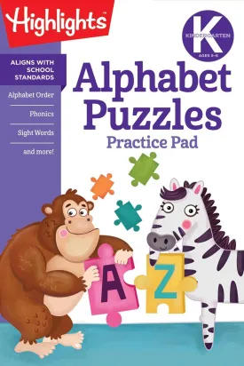 ALPHABET PUZZLES PRACTICE PAD