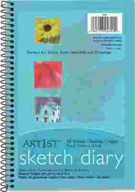 Art 1St Sketch Diary 9 X 6 White 70 Sheets/Pad 12/Pack