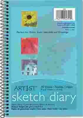 Art 1St Sketch Diary 9 X 6 White 70 Sheets/Pad 12/Pack