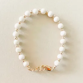 Baby Bracelet - Tan and Gold