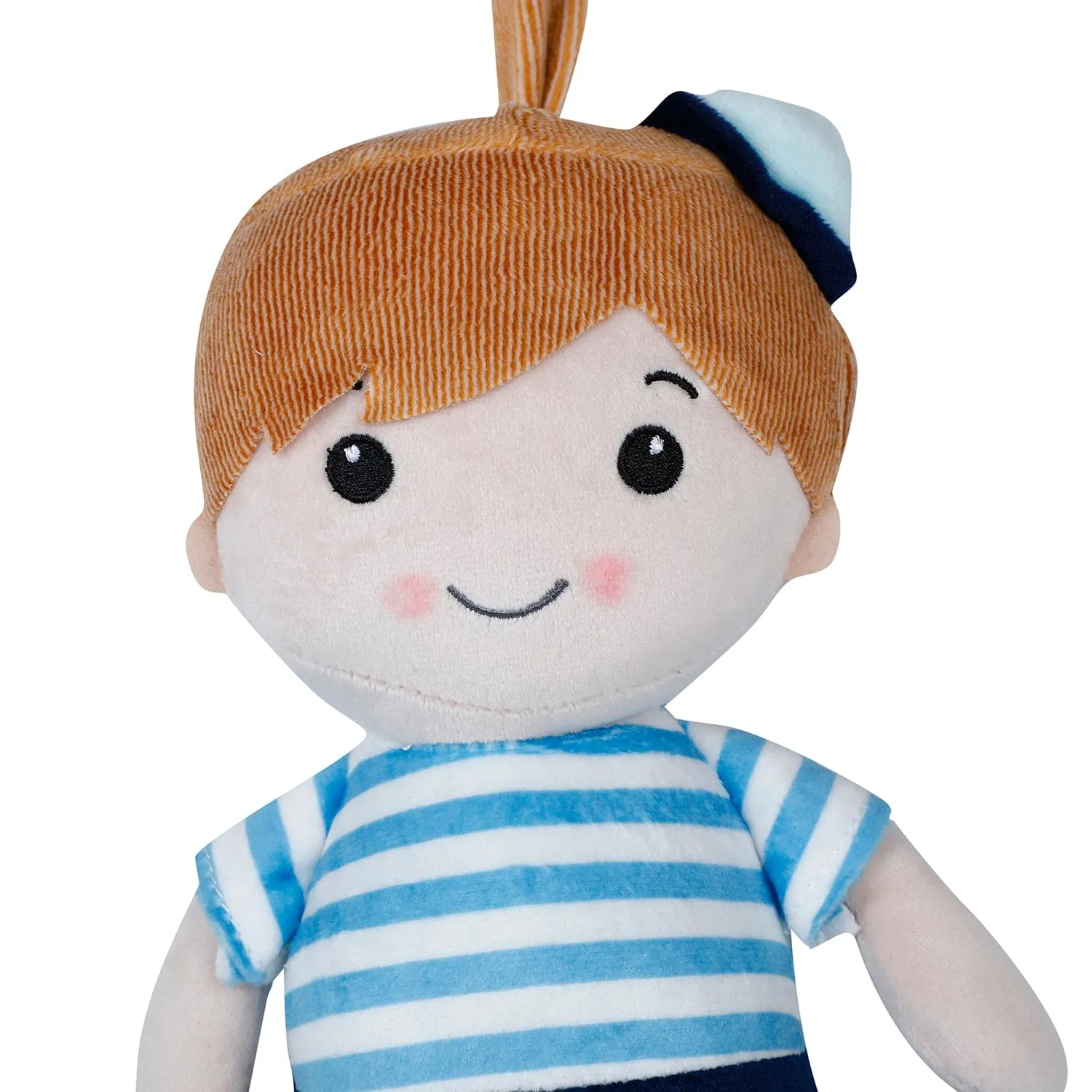 Baby Moo Chubby Boy Hanging Musical Pulling Toy Doll - Navy Blue