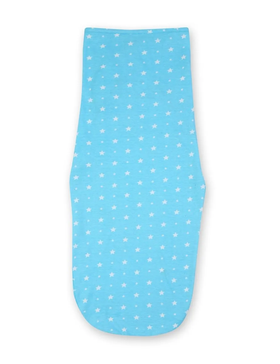 Baby Swaddle Combo- Blue & Pink Star