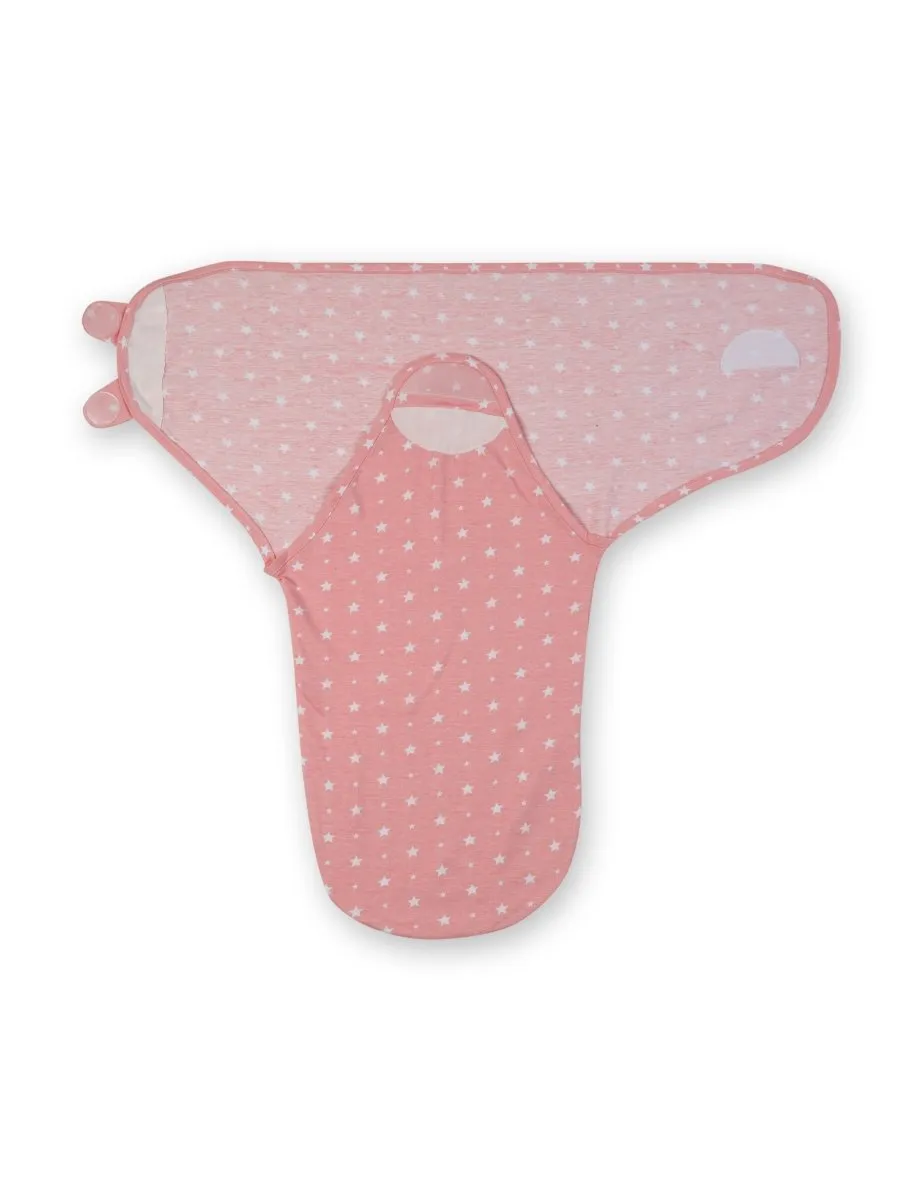 Baby Swaddle Combo- Blue & Pink Star