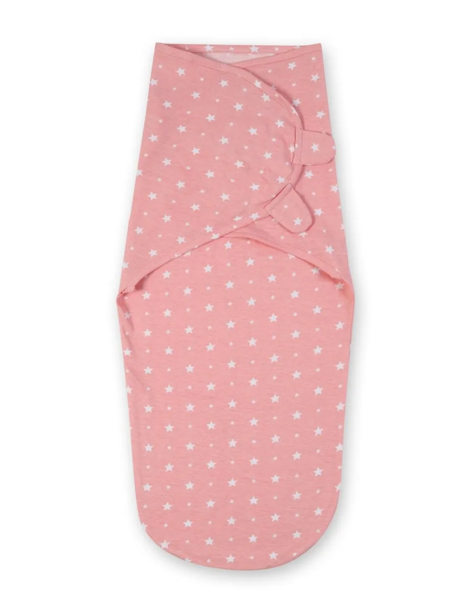 Baby Swaddle Combo- Blue & Pink Star