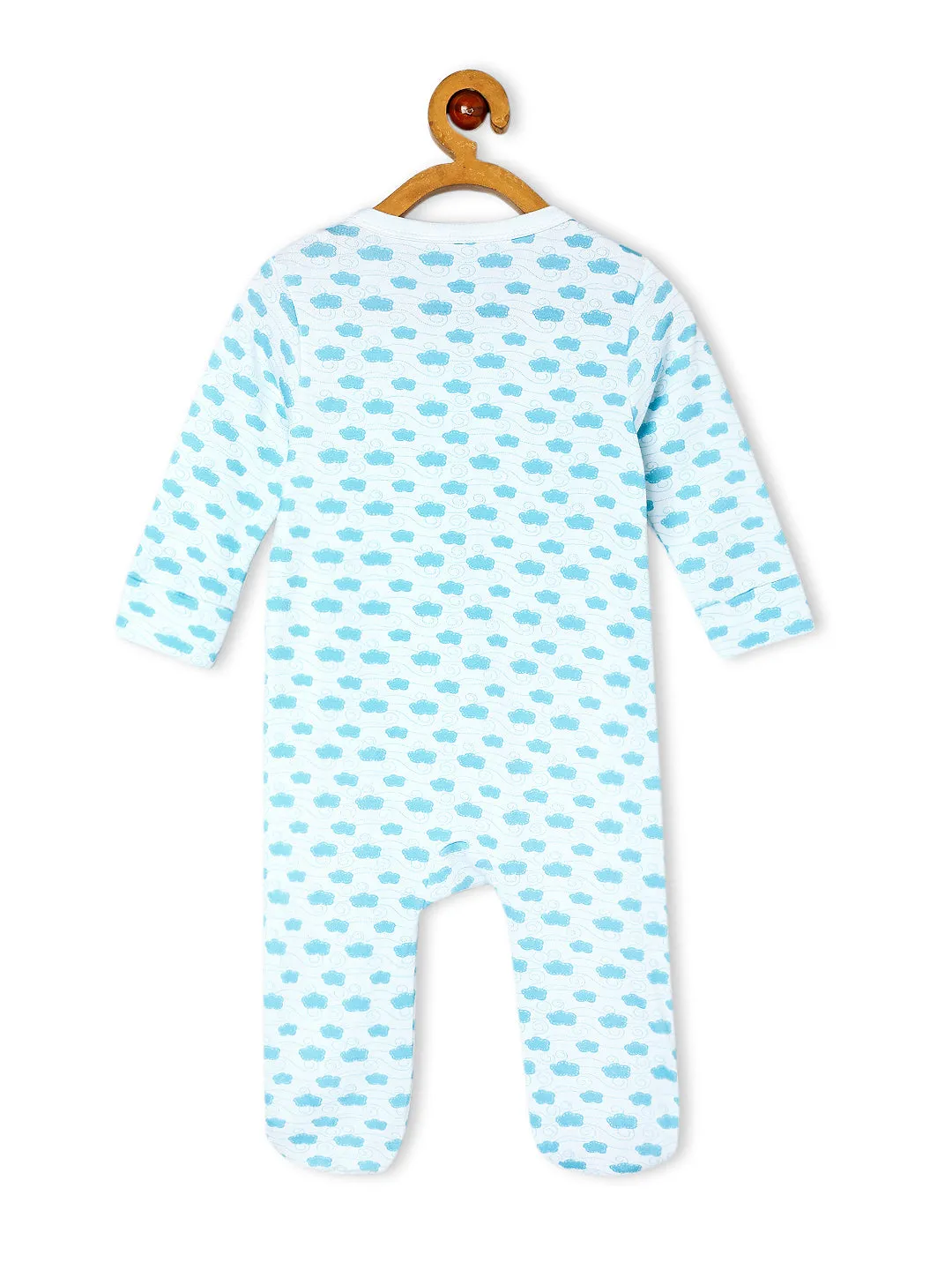 Baby Zipper Romper Combo Of 2: Elephantastic- Happy Cloud