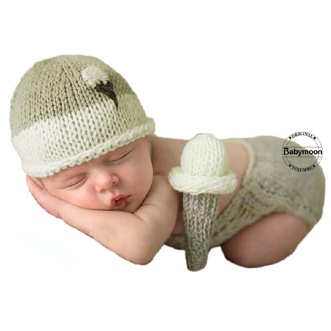 Babymoon Ice-Cream Toy, Cap & Shorts Born Baby Photography Photoshoot Props Costumes