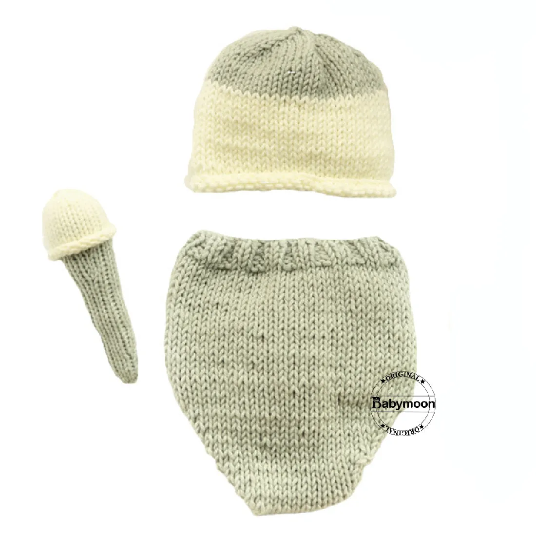 Babymoon Ice-Cream Toy, Cap & Shorts Born Baby Photography Photoshoot Props Costumes