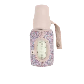 Bibs - Liberty print pink bottle sleeve