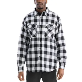 Black & White Quilted Flannel Shirt