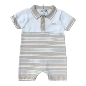 blues baby - Knitted romper, beige