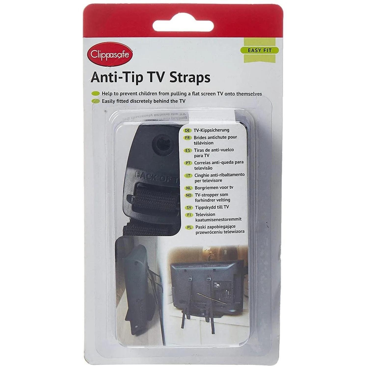 Clippasafe Anti-Tip TV Straps