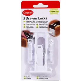 Clippasafe Drawer Locks Pack of Three