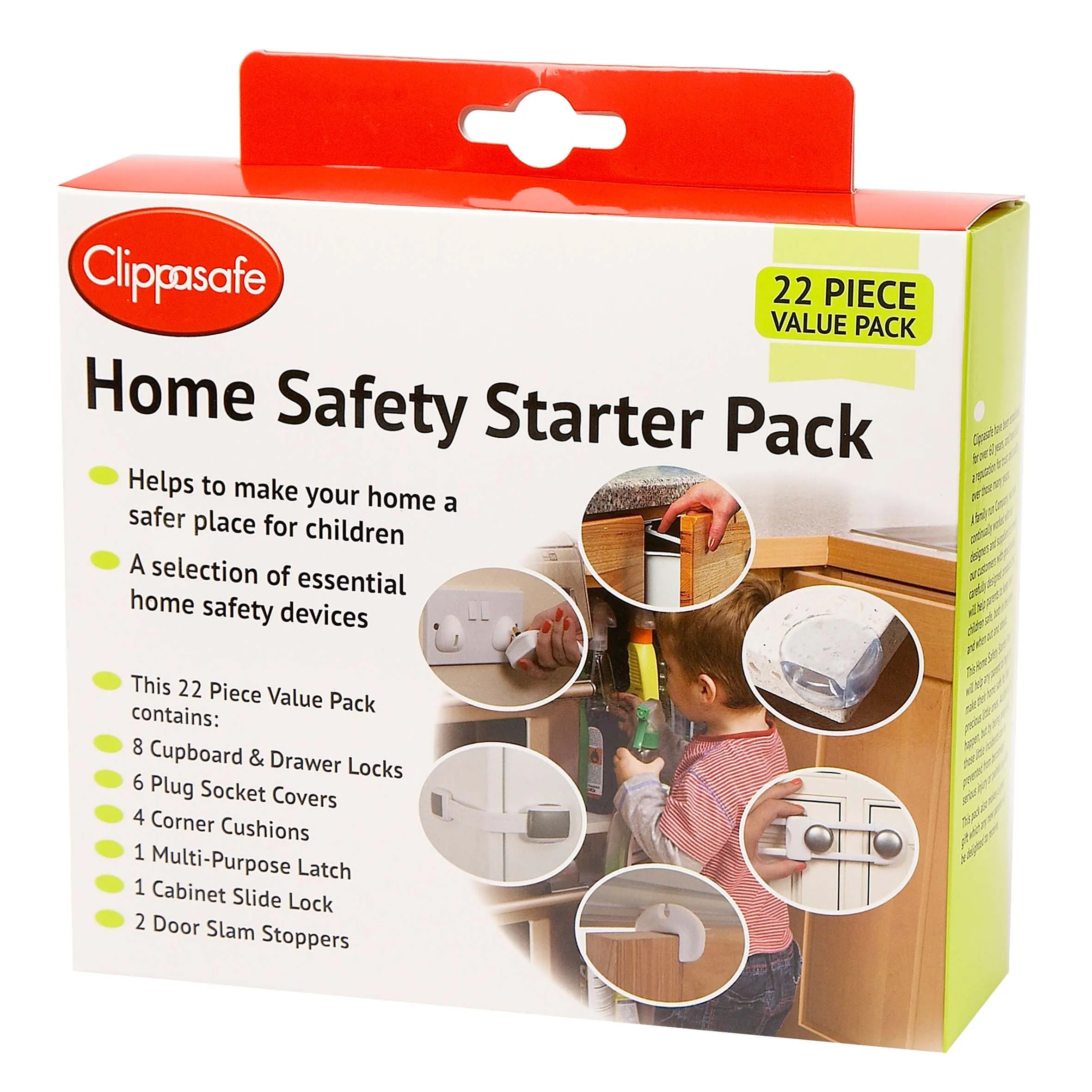 Clippasafe Home Safety Starter Pack 22 Piece