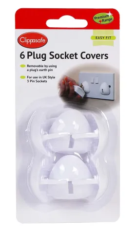 Clippasafe Plug Socket Covers Pack of Six Premium   Range