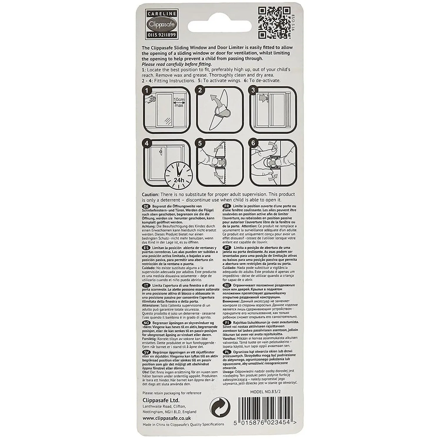 Clippasafe Sliding Window & Door Limiter