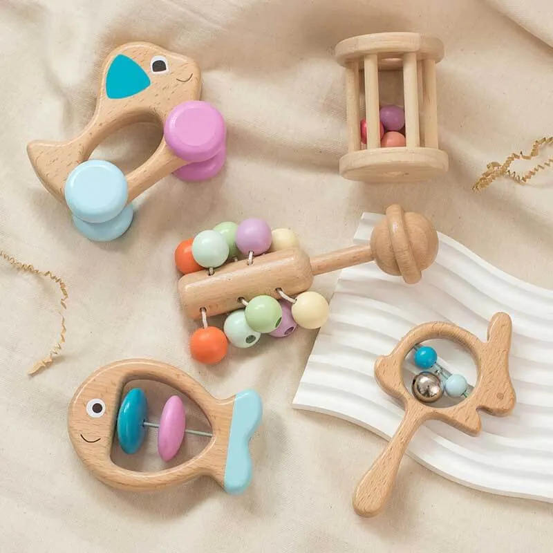 Colorful Hand Rattles Set