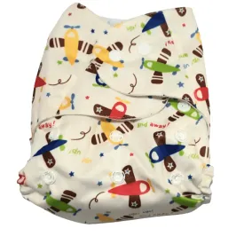 Colorful Toy Plane Reusable Diaper