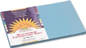 Construction Paper 58 Lbs. 12 X 18 Sky Blue 50 Sheets/Pack