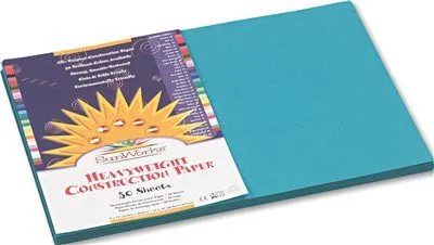 Construction Paper 58 Lbs. 12 X 18 Turquoise 50 Sheets/Pack