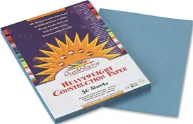 Construction Paper 58 Lbs. 9 X 12 Sky Blue 50 Sheets/Pack