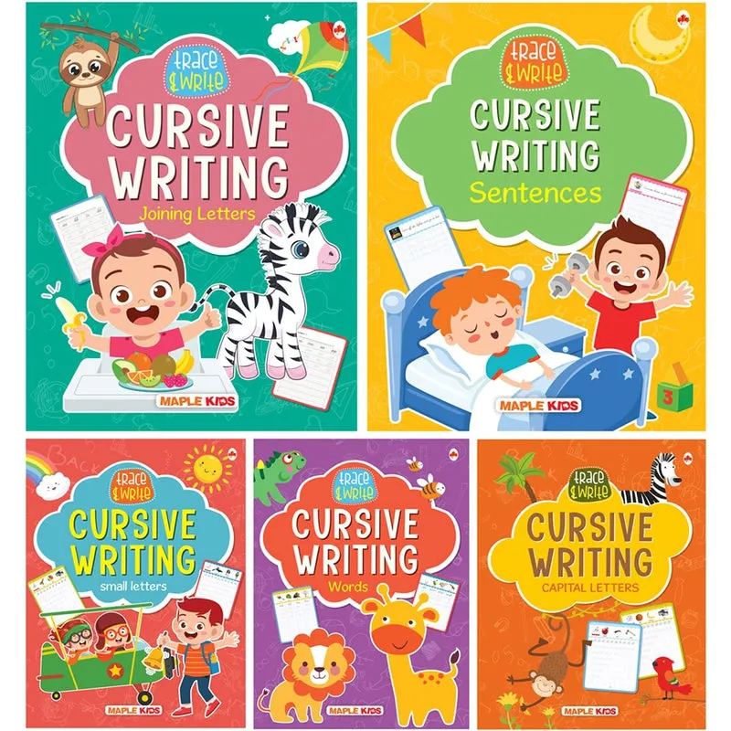 Cursive Writing Books (Set of 5 Books) - Handwriting Practice Books