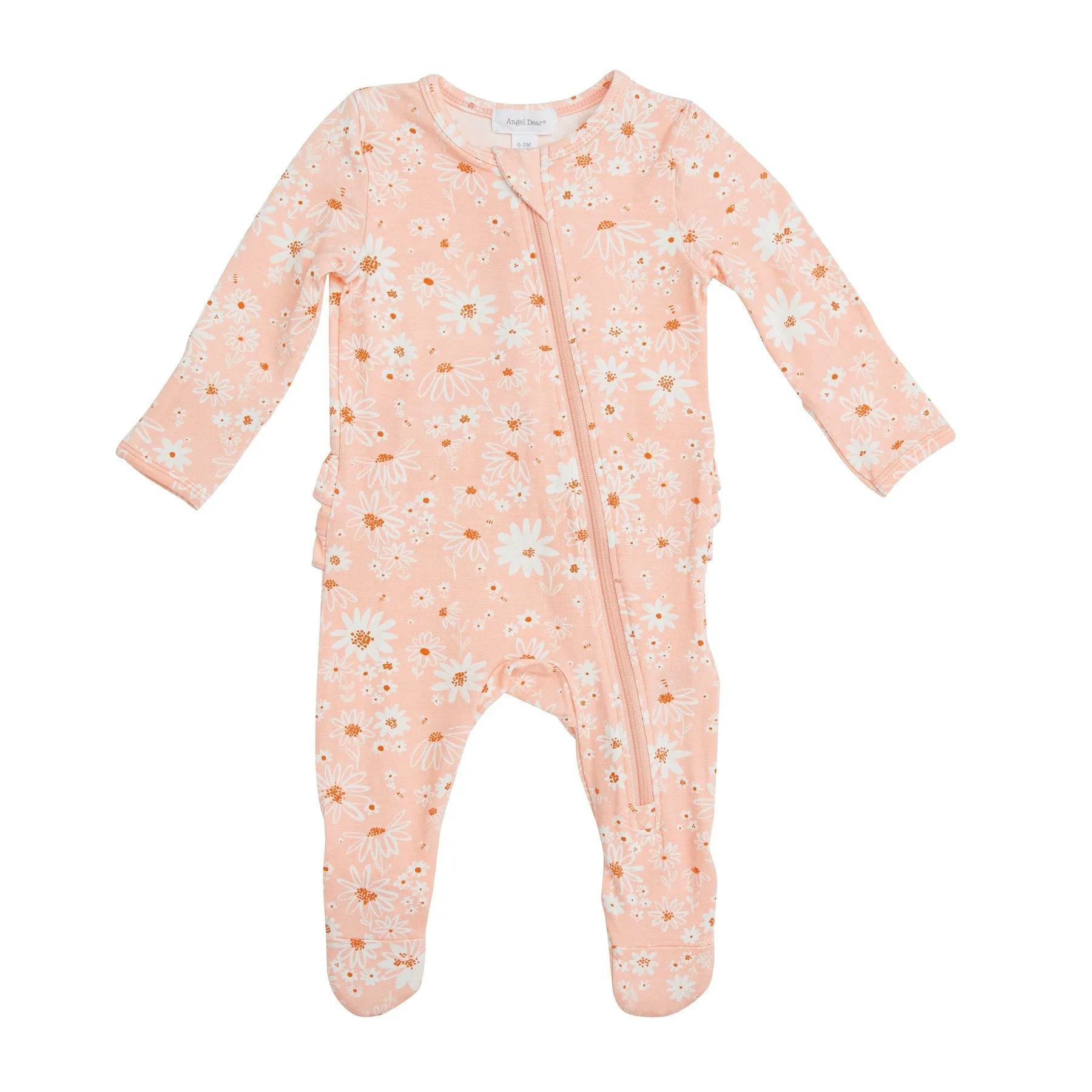 Daisy Chain Ruffle Back Zipper Footie Size 9-12 Months