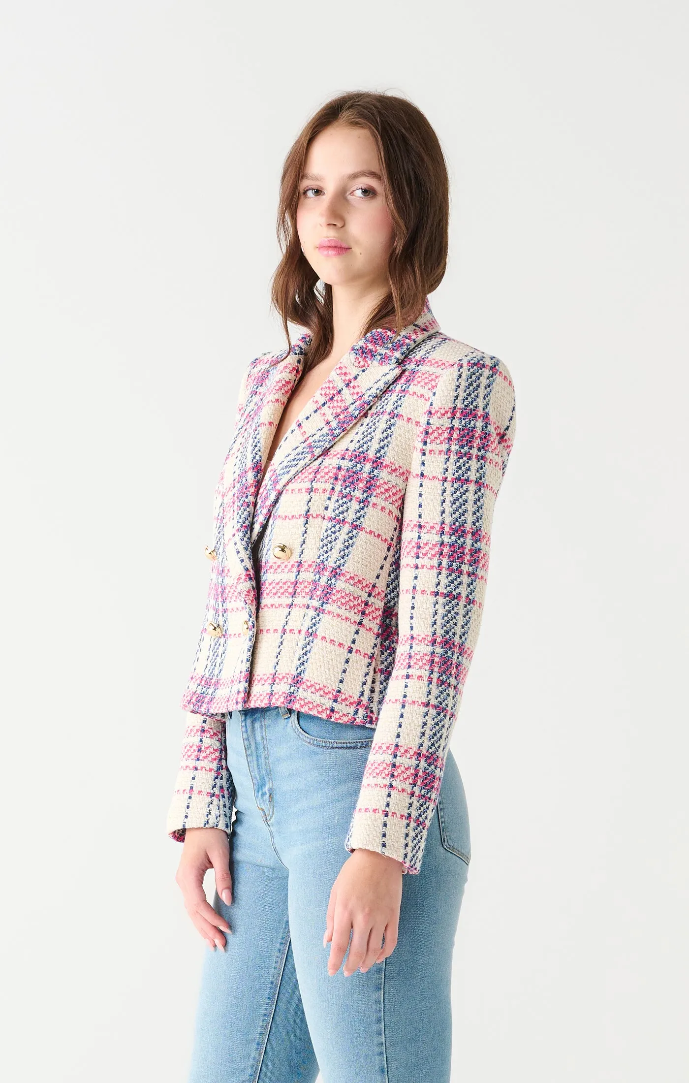 Dex Georgina Double Breasted Textured Jacket