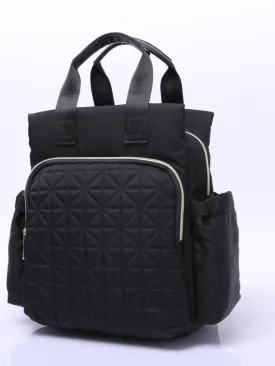 Ebony Black Diaper Bag Pack (Single Pocket in Front)