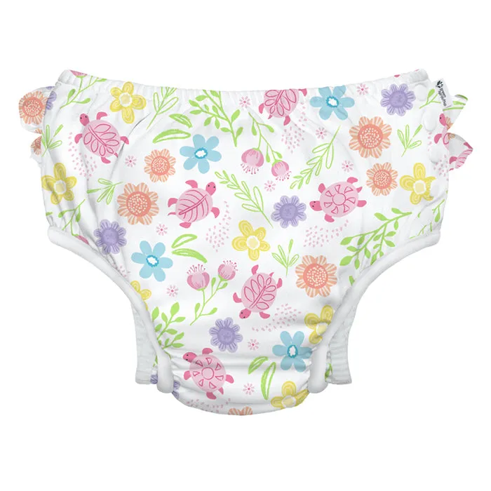 Eco Snap Ruffled Swim Diaper with Gussets