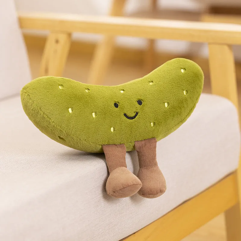 ELAINREN Cute Potato and Cucumber Stuffed Food Toy Kawaii Potato Plush Squishy Food Cucumber Pillow/26cm