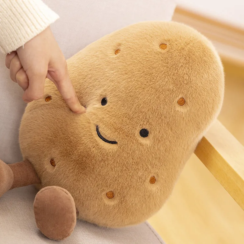 ELAINREN Cute Potato and Cucumber Stuffed Food Toy Kawaii Potato Plush Squishy Food Cucumber Pillow/26cm