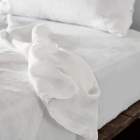 French Linen Flat Sheet - Off White