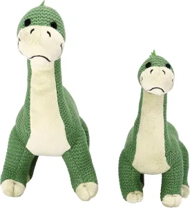 Green Knit Dinosaur Stuffed Animal - Soft & Washable Plush Toy