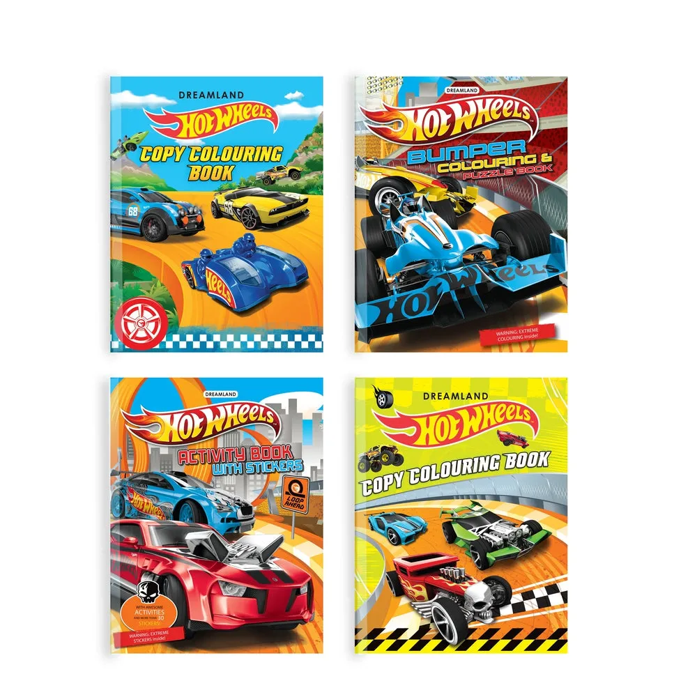 Hot Wheels Colouring and Activity Books Pack ( A Pack of 4 Books)