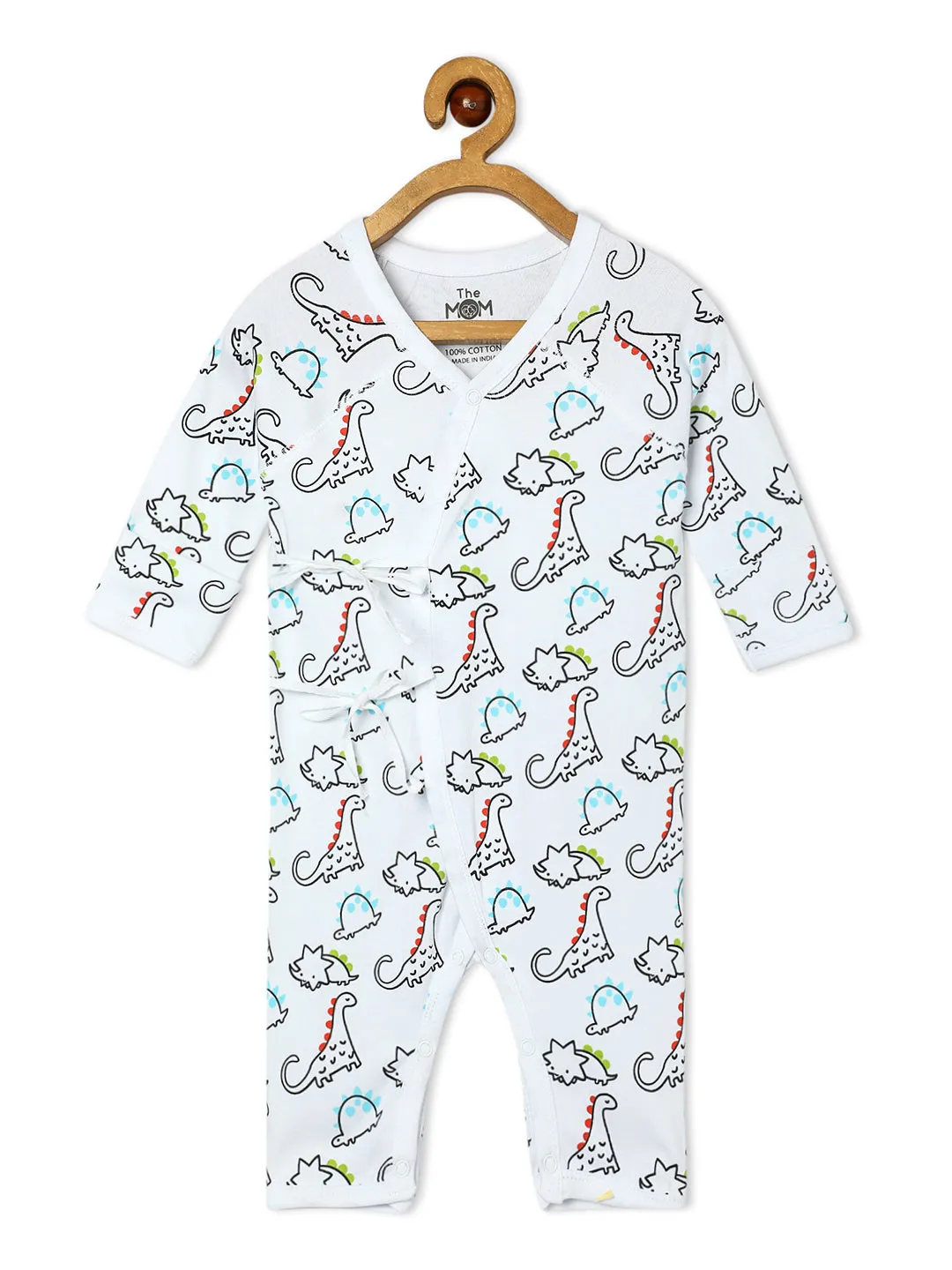 Jabla Infant Romper Combo Of 3: Dinos On The Round- Foxier Than The Fox-Staying Pawsitive