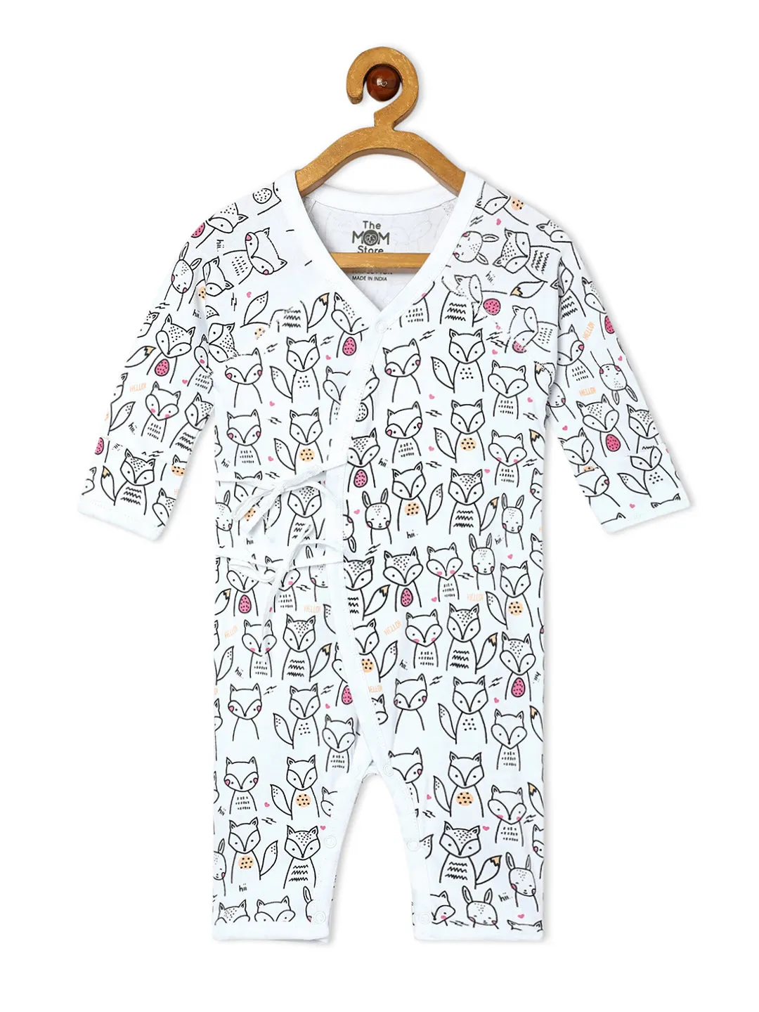 Jabla Infant Romper Combo Of 3: Dinos On The Round- Foxier Than The Fox-Staying Pawsitive