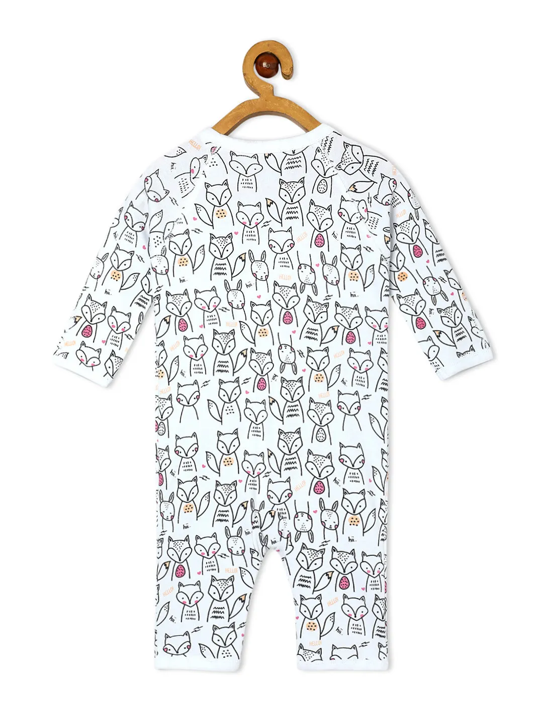 Jabla Infant Romper Combo Of 3: Dinos On The Round- Foxier Than The Fox-Staying Pawsitive