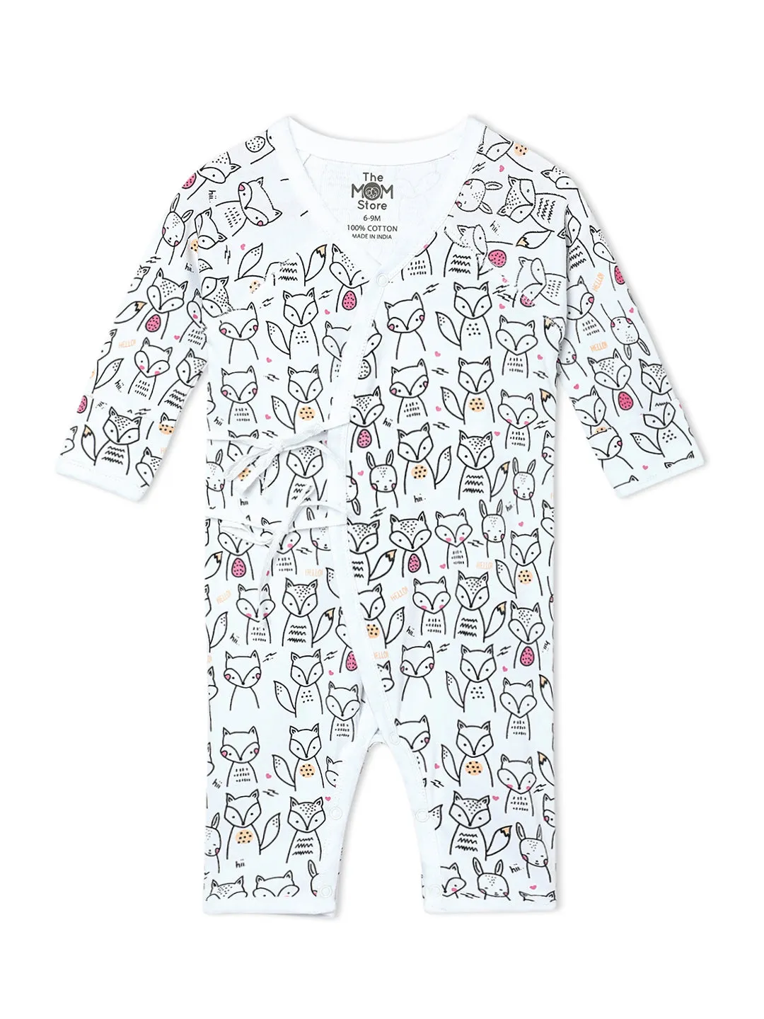 Jabla Infant Romper Combo Of 3: Dinos On The Round- Foxier Than The Fox-Staying Pawsitive