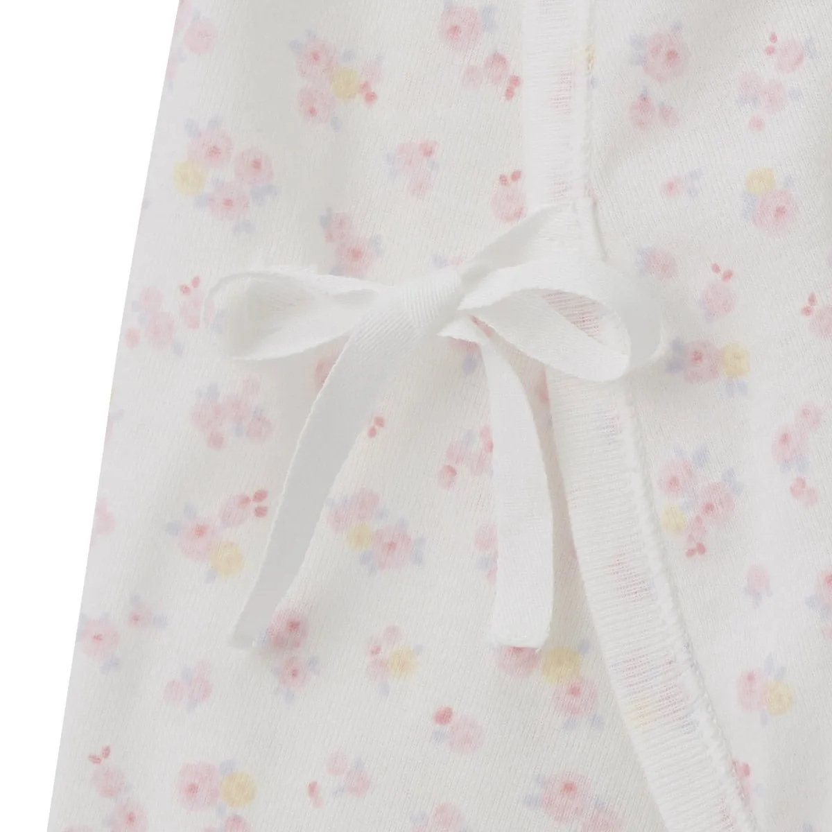 Kimono-Style Hadagi Bodysuit - Pink Bouquet