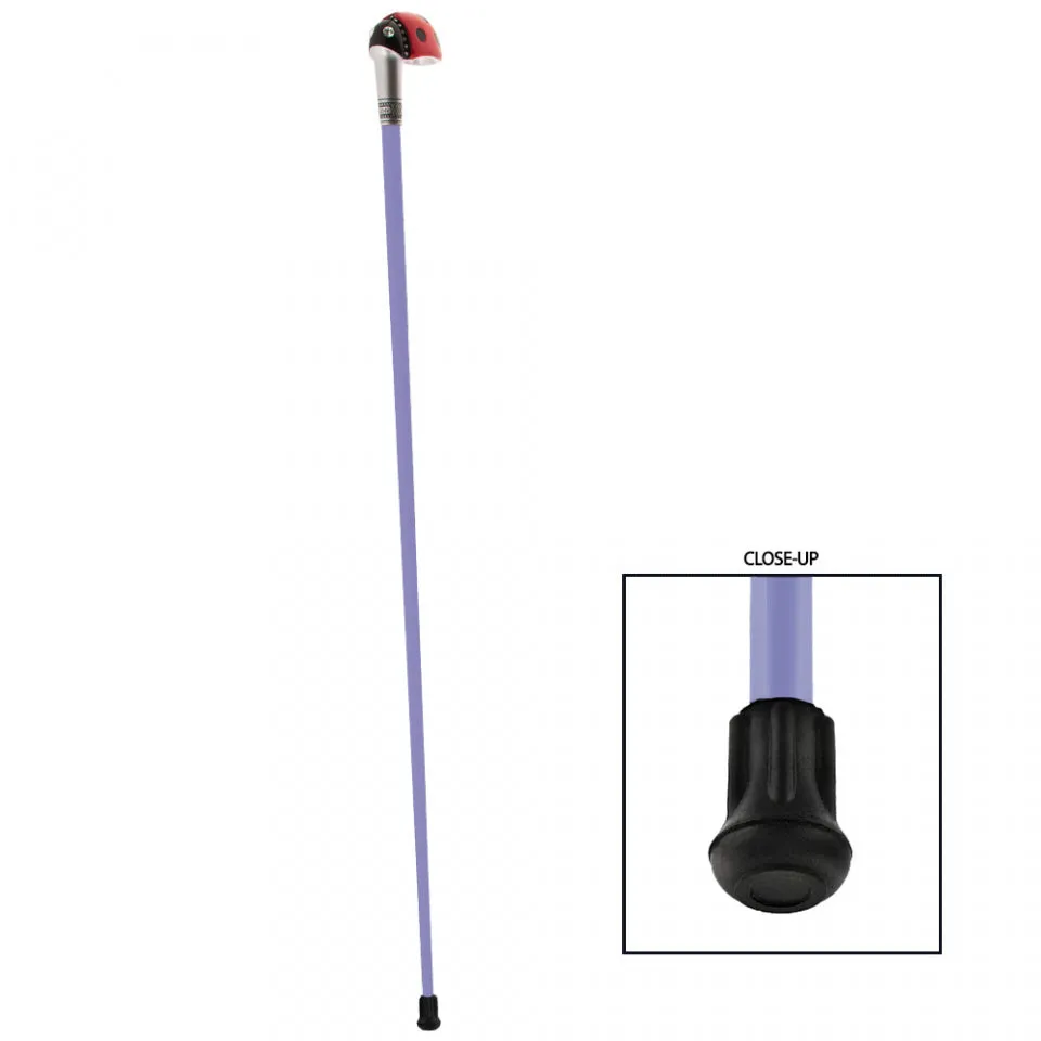 Lady Bug Lola Signature Carbon Fiber Walking Cane - 1 Violet Shaft