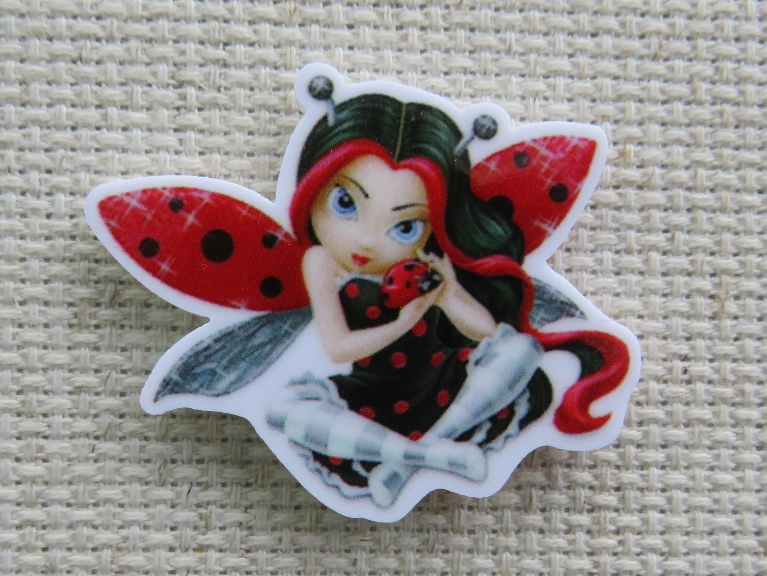 Ladybug Fairy Needle Minder, Cover Minder, Magnet