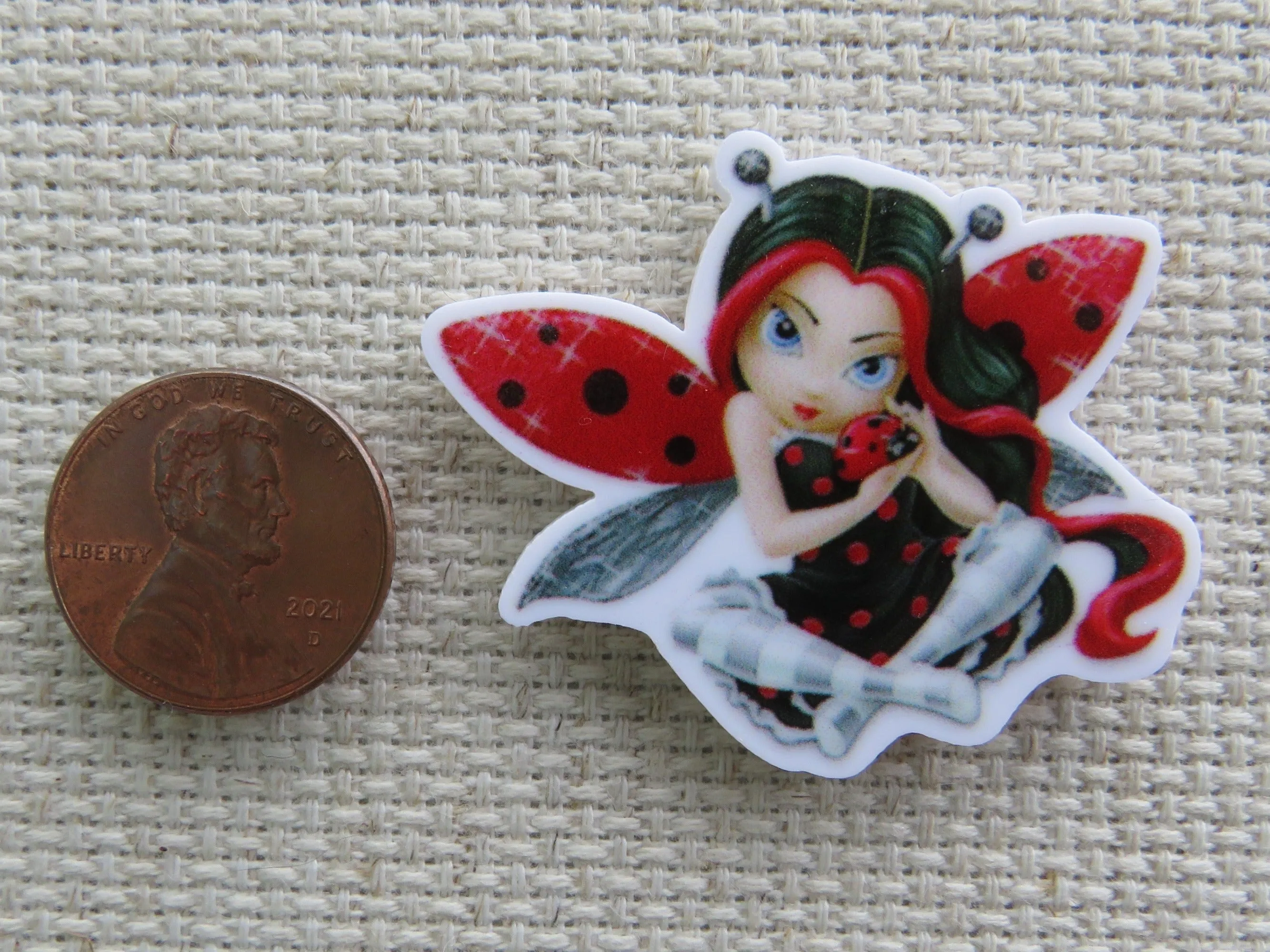 Ladybug Fairy Needle Minder, Cover Minder, Magnet