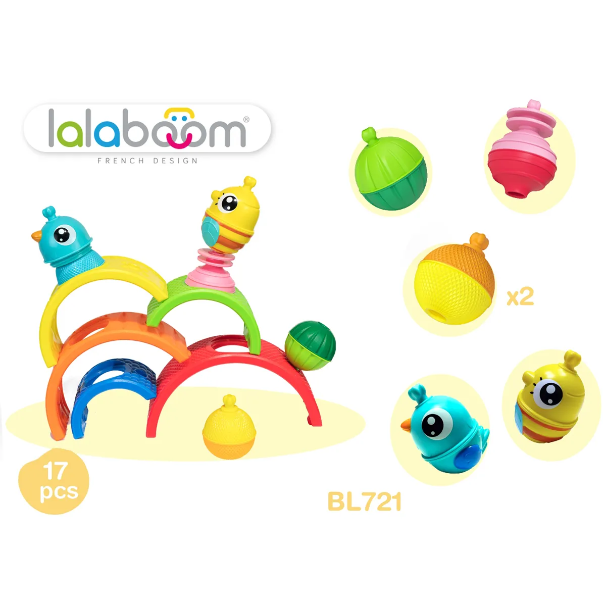 Lalaboom Rainbow Arches & Educational Beads BL721